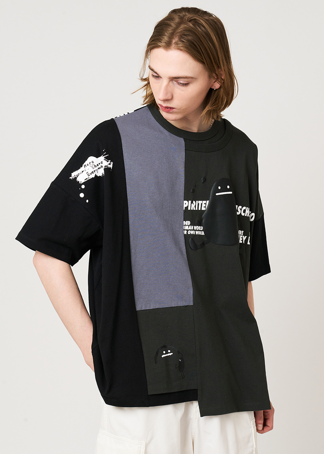 ビューティフルシャドープレイフルペイント｜切替ワイドシルエットTシャツ