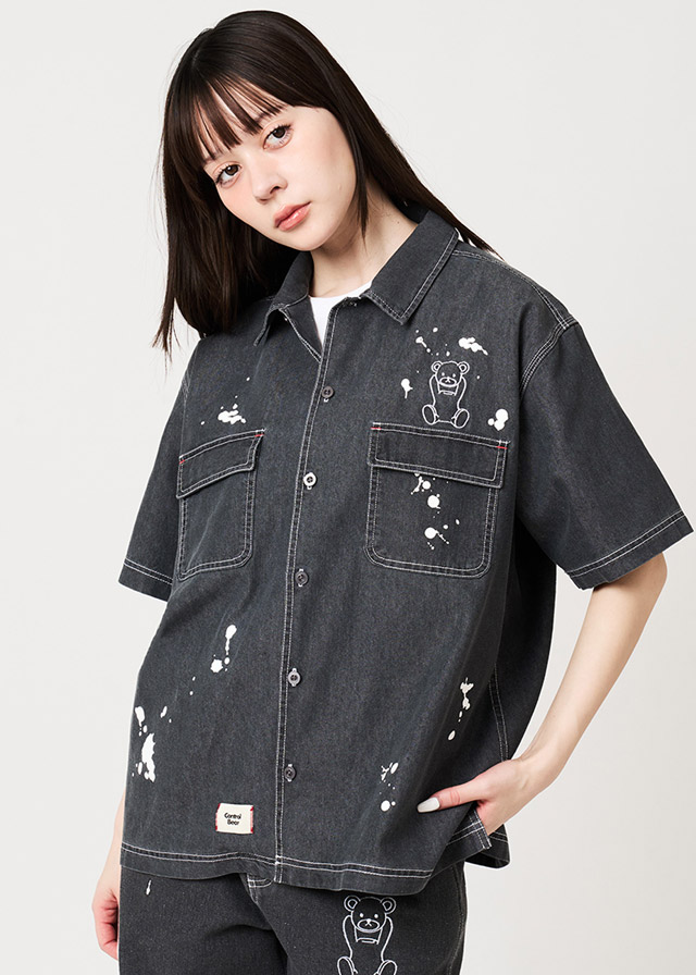 コントロールベア｜ビッグシルエットデニムシャツ