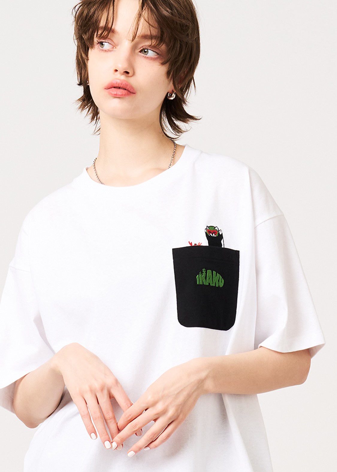 イカクルチャ｜ビッグシルエットポケットTシャツ