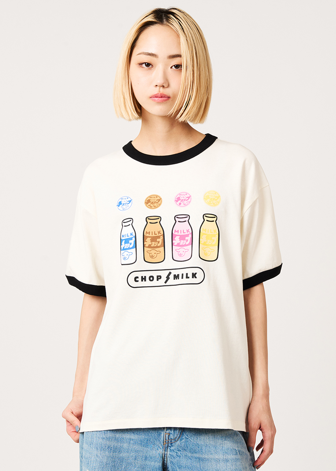タイニーラムチョップ｜ビッグシルエットトリムTシャツ