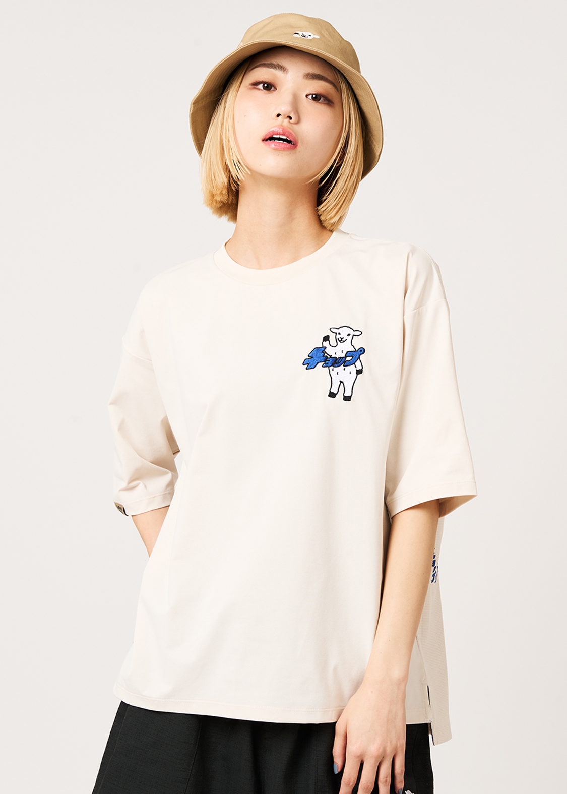 タイニーラムチョップ｜バックワッフルTシャツ