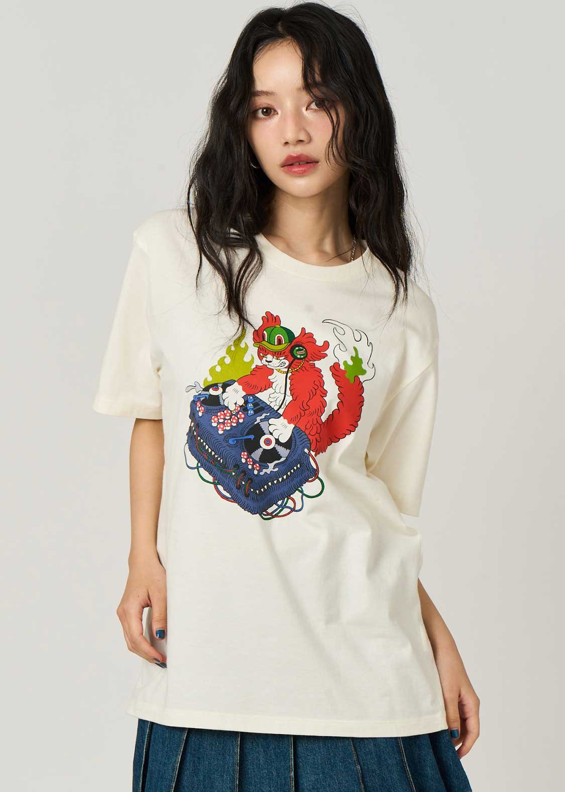 グラニフ 石黒亜矢子 白猫 スカート グラニフ 石黒亜矢子 白猫 スカート - メルカリ