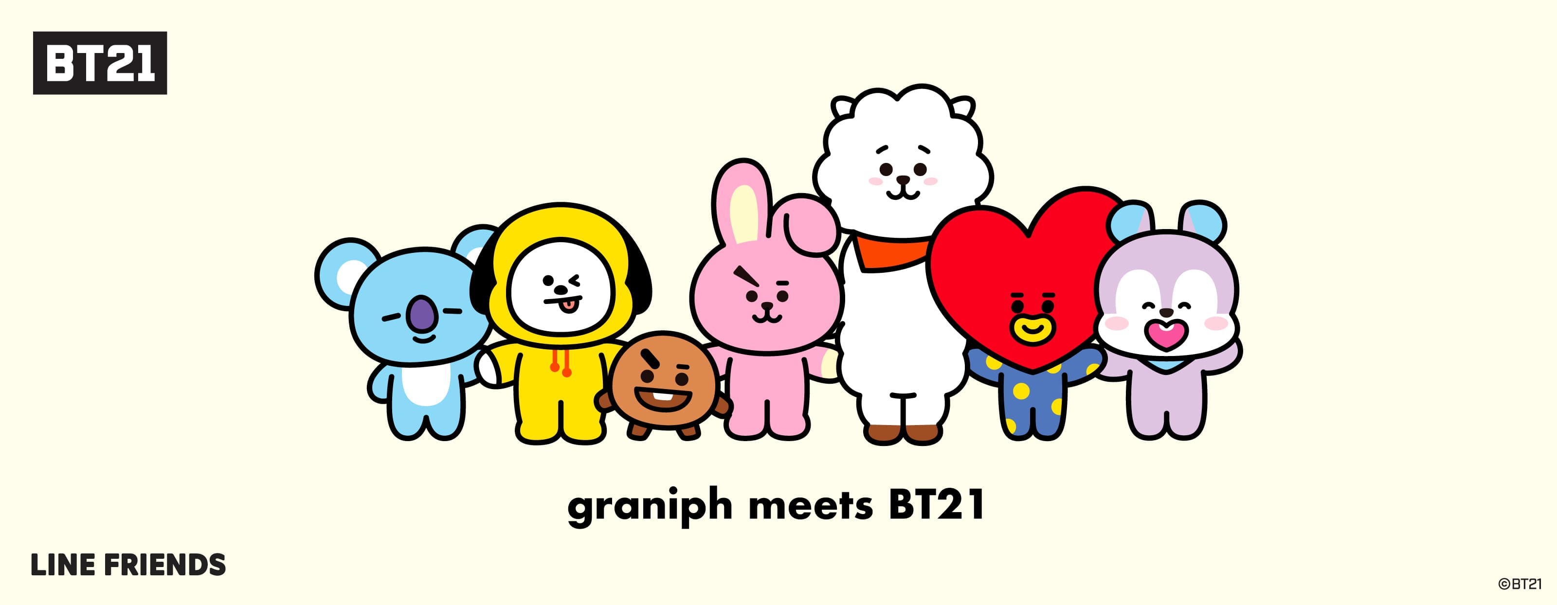 グラニフ×BT21コラボ！LINE FRIENDSでおなじみのキャラクターたちのアパレルが登場