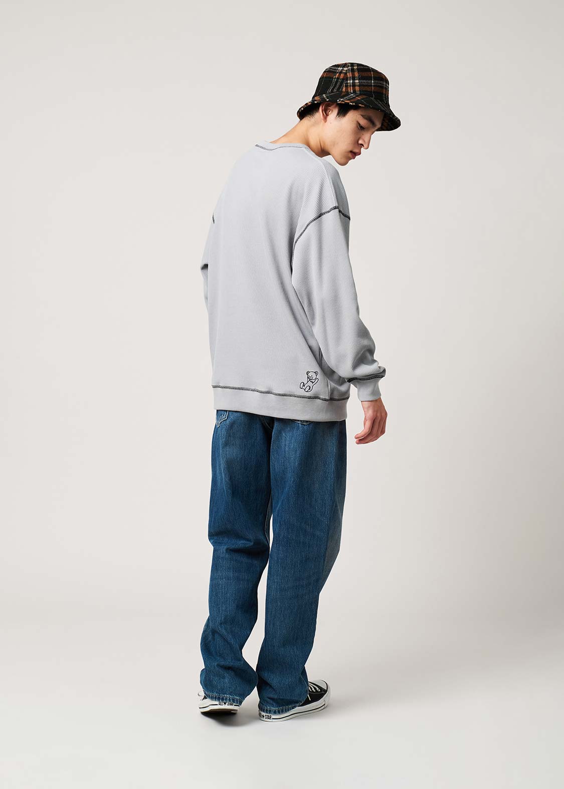 コントロールベア｜ワッフルビッグ長袖Tシャツ｜ユニセックス