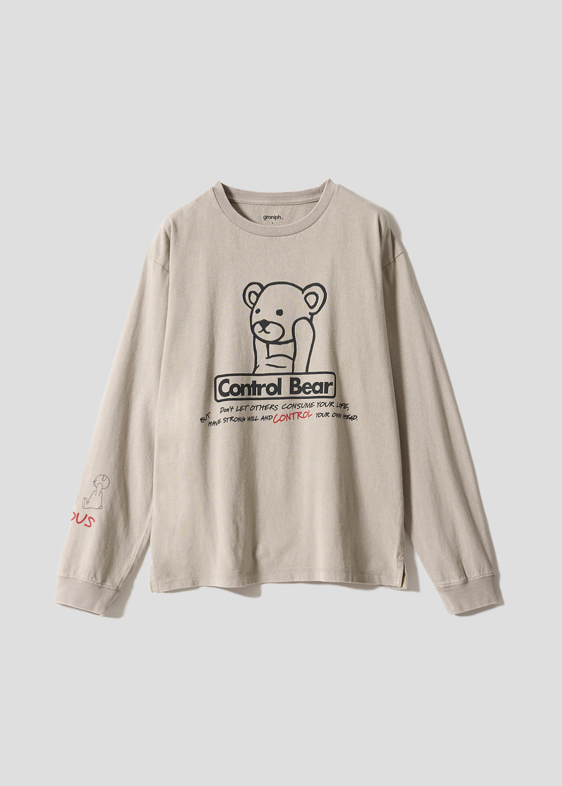 コントロールベア｜ヴィンテージビッグシルエット長袖Tシャツ