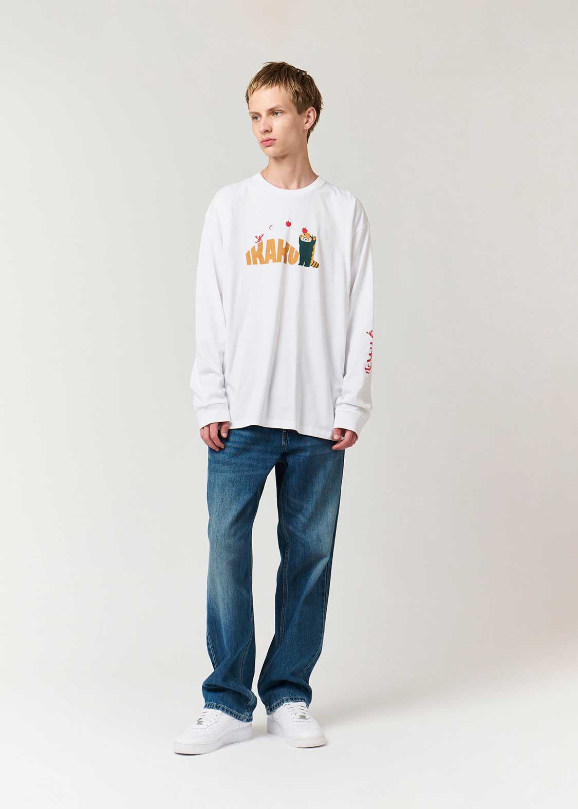 イカクキャッチングアンアップル｜長袖Tシャツ｜ユニセックス