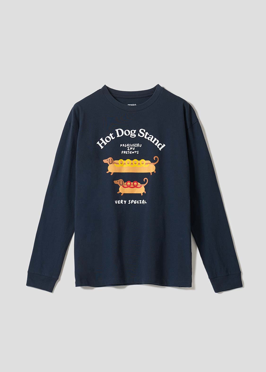 ナガスギルイヌミーツホットドッグ｜長袖Tシャツ｜ユニセックス