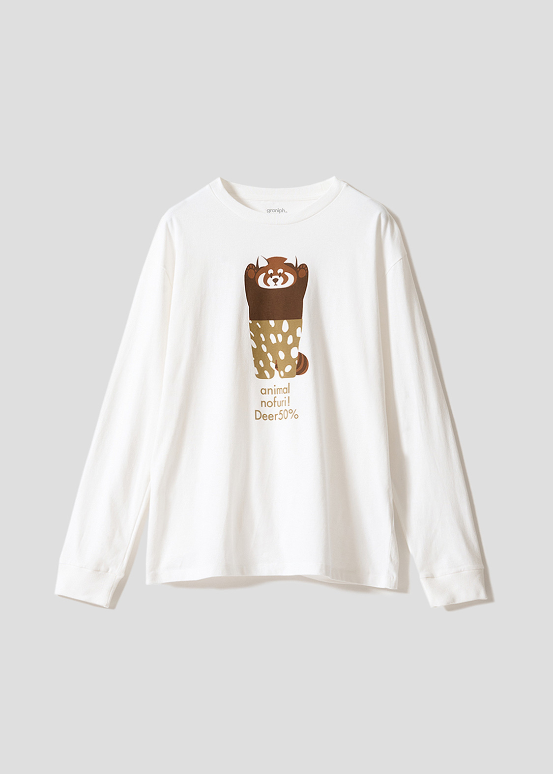 イカクアニマルノフリ｜長袖Tシャツ