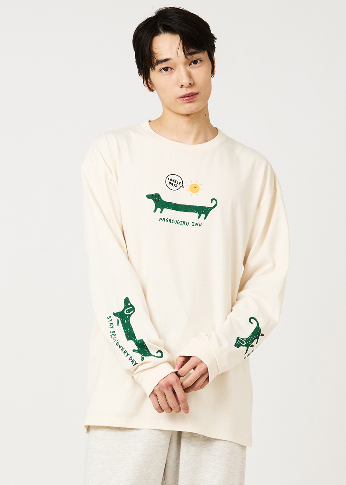 デッドストック 希少品 なでしこリーグ クラブエンブレムDRYシャツ デイリーナガスギルイヌ｜長袖Tシャツ｜ユニセックス｜グラニフ