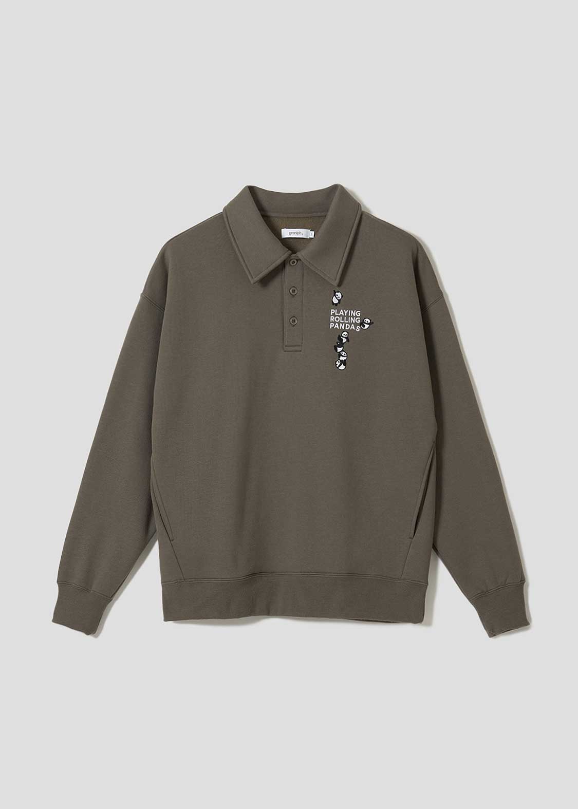 ローリングパンダズケイト｜フワキモウ裏毛襟付スウェット