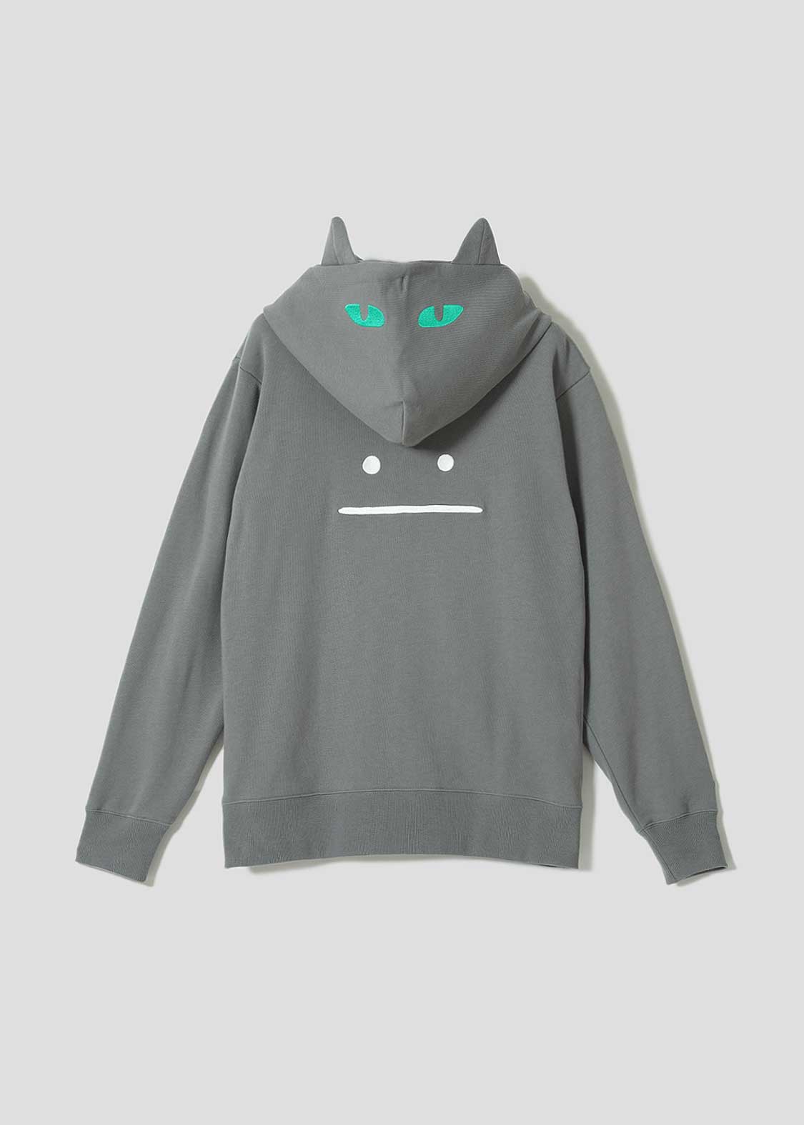 ネコカブリビューティフルシャドー｜裏毛バックフェイスジップパーカー