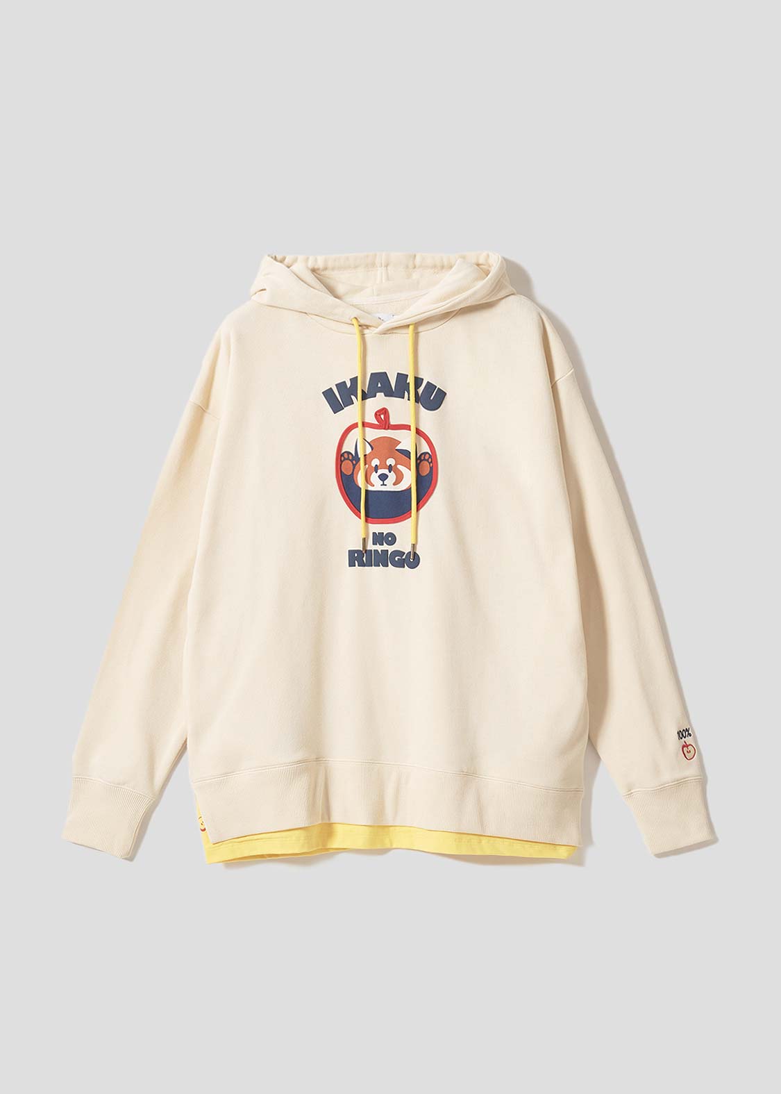 イカクノリンゴ｜裏毛レイヤードビッグパーカー