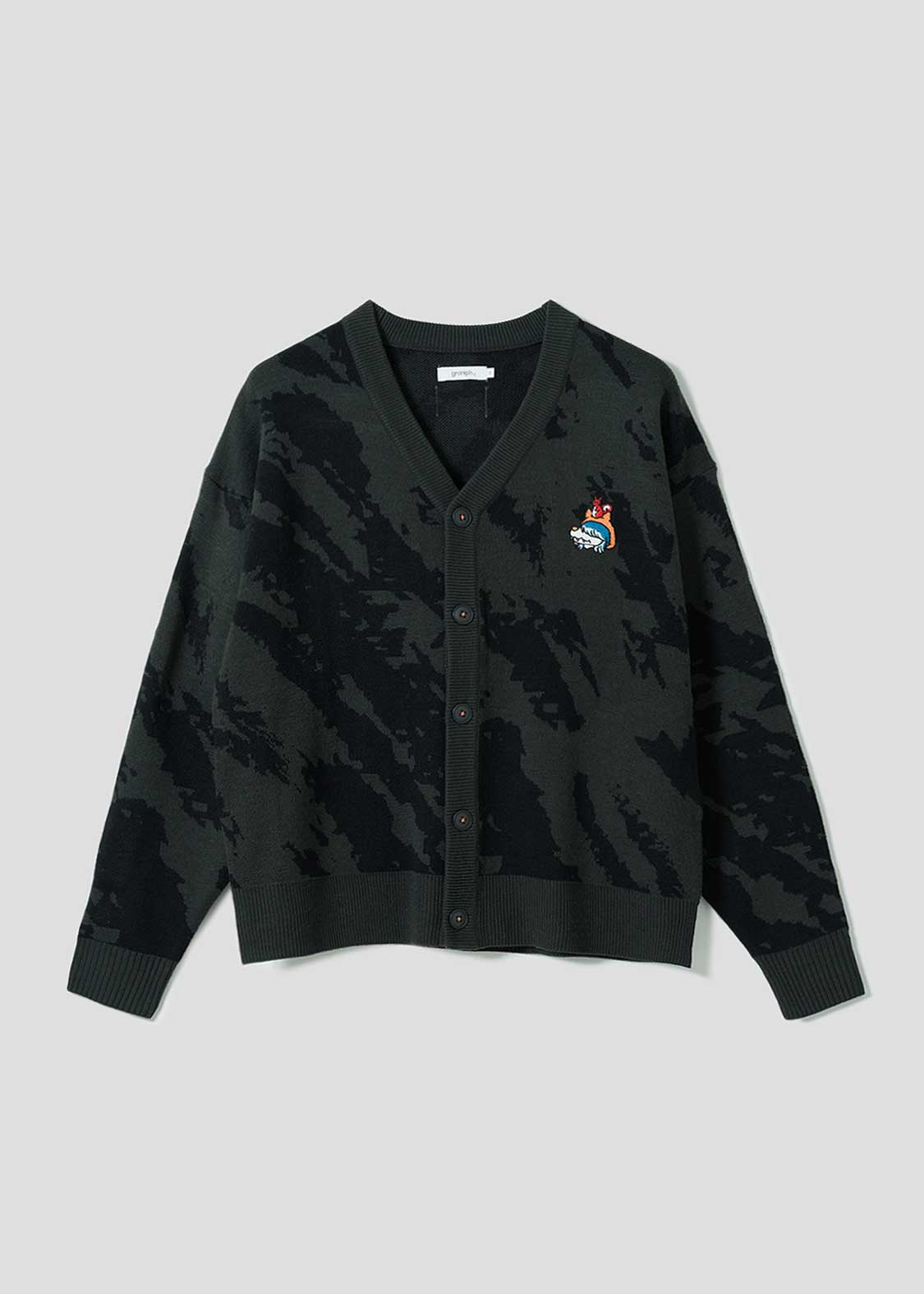 ショウネンウルフ｜ジャカードＶネックニットカーディガン