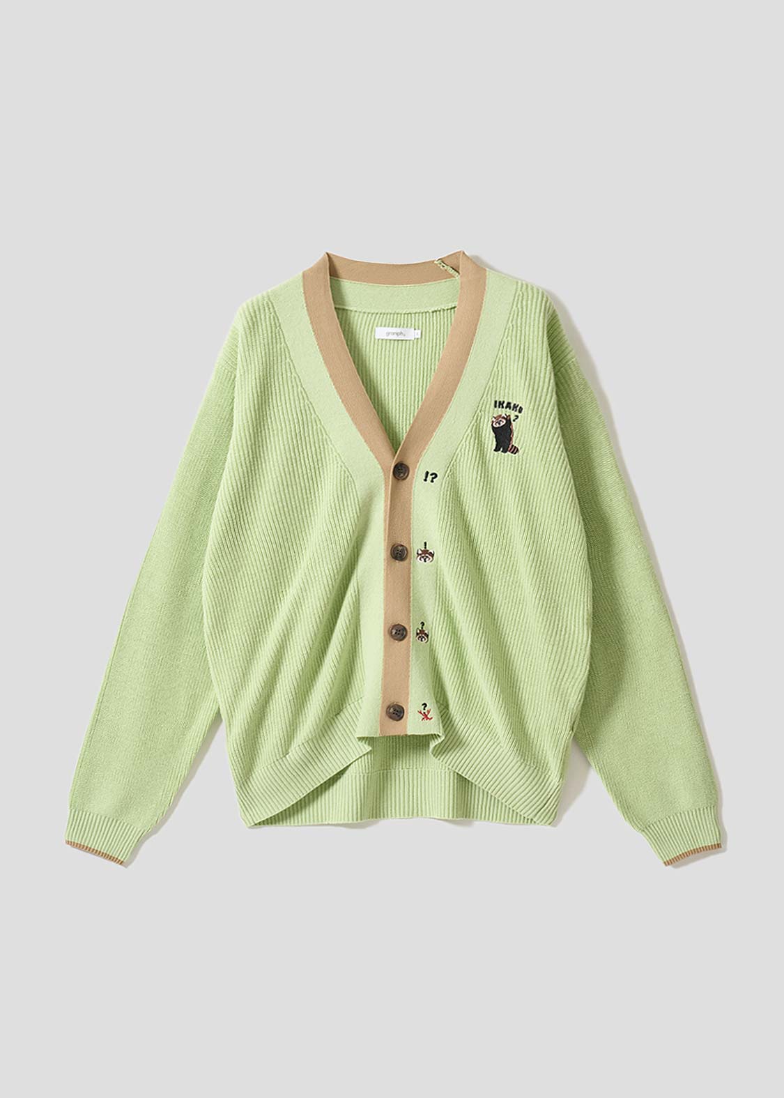 イカクビックリハテナ｜ニットカーディガン