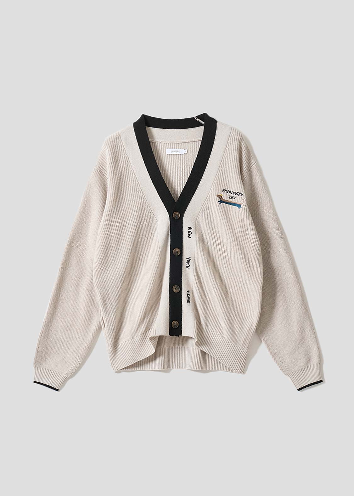 ナガスギルイヌニューヨクタイム｜ニットカーディガン