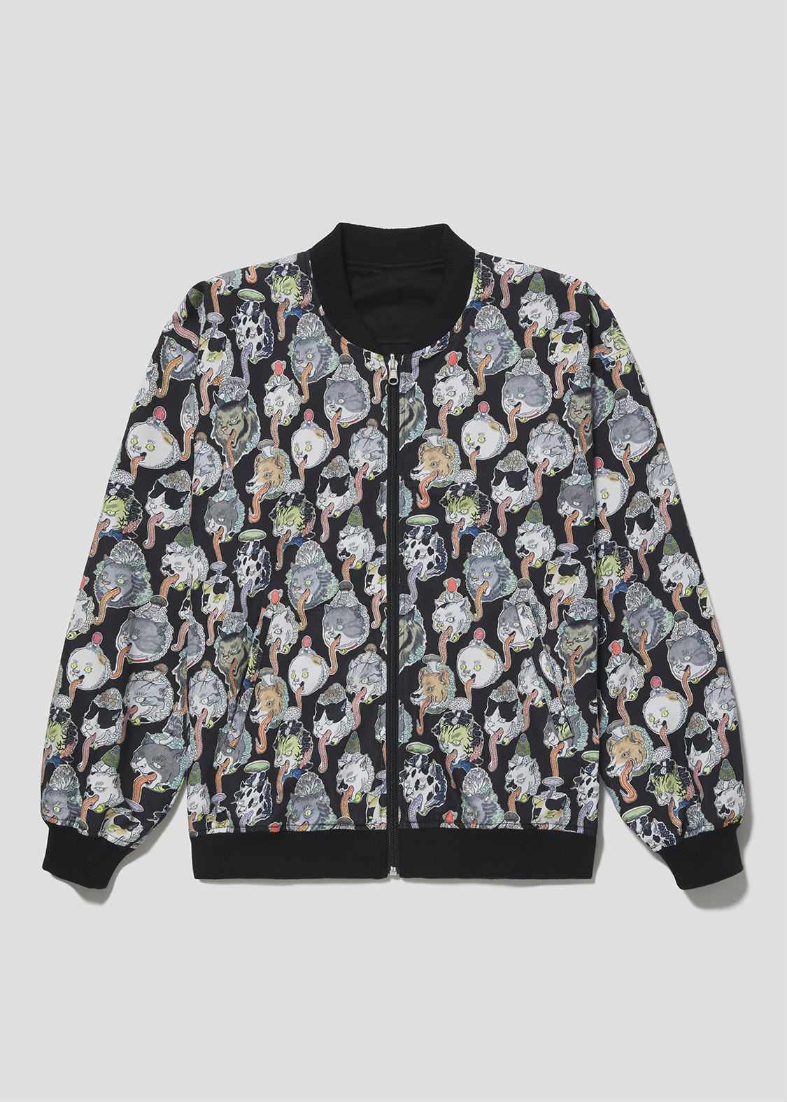 ユニセックス ドローイングオブジェリーフィッシュ ボアフリースカットアウター グラニフ公式オンラインストア