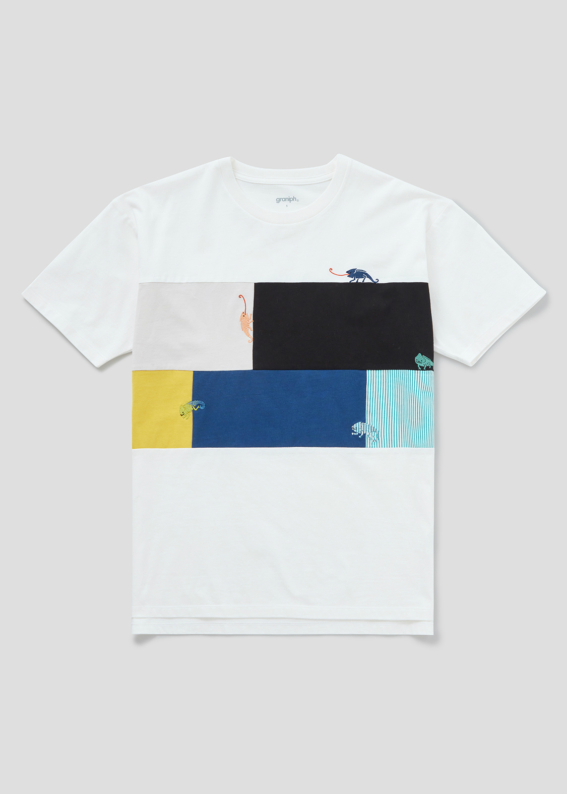ユニセックス カメレオンズ パッチワークパネルtシャツ グラニフ公式オンラインストア