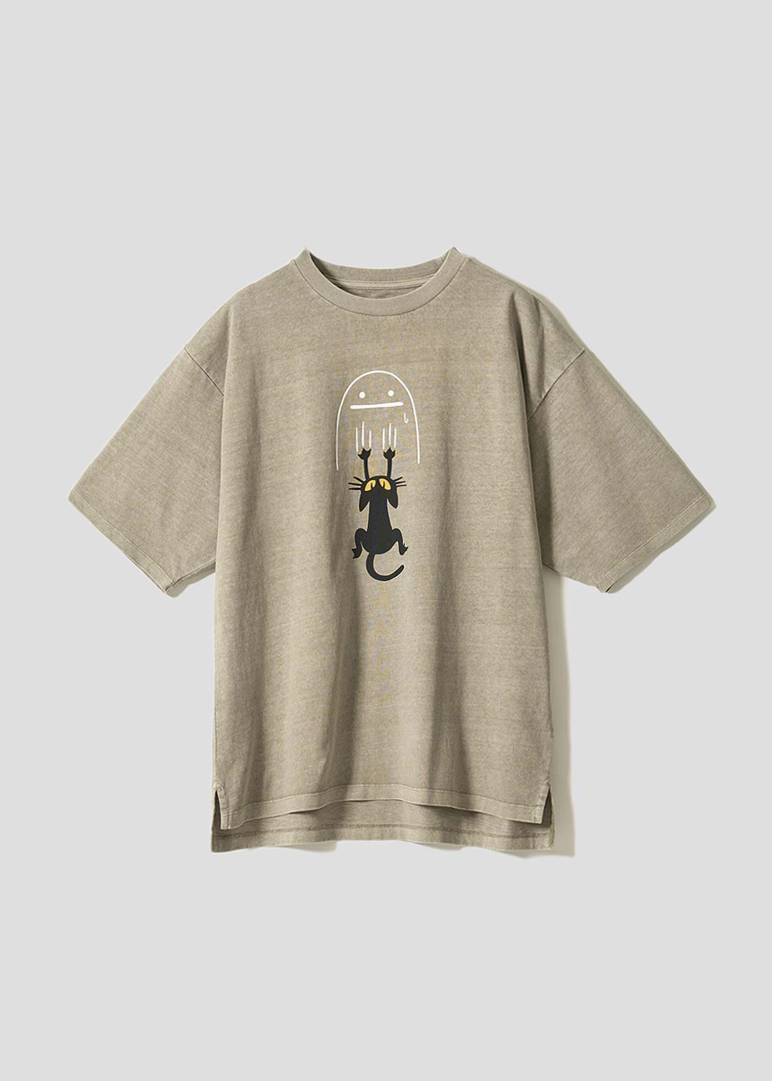 ネコカブリビューティフルシャドー｜ピグメントビッグシルエットTシャツ