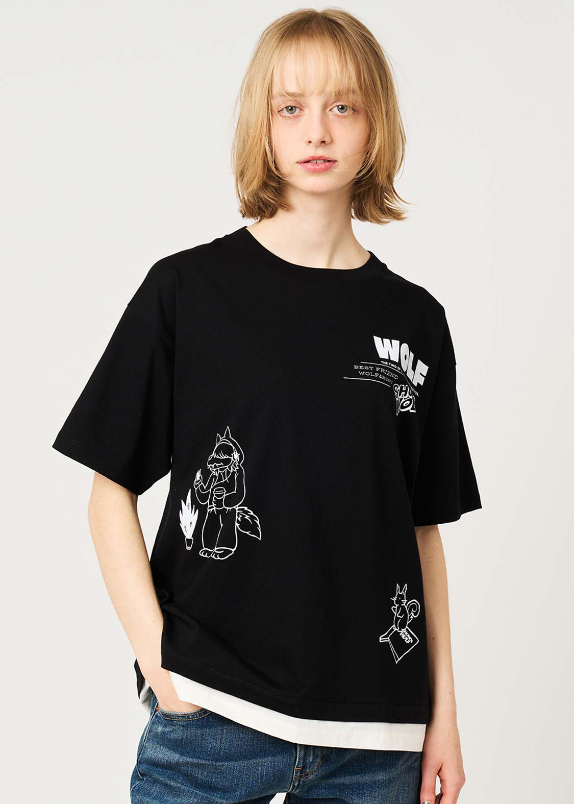 少年ウルフ Tシャツ