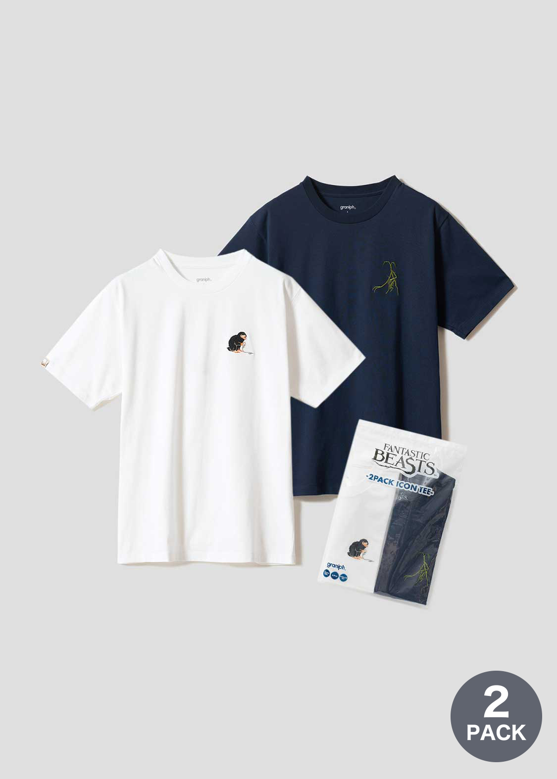 テディ＆ピケット｜2パックアイコンTシャツ｜ユニセックス｜グラニフ