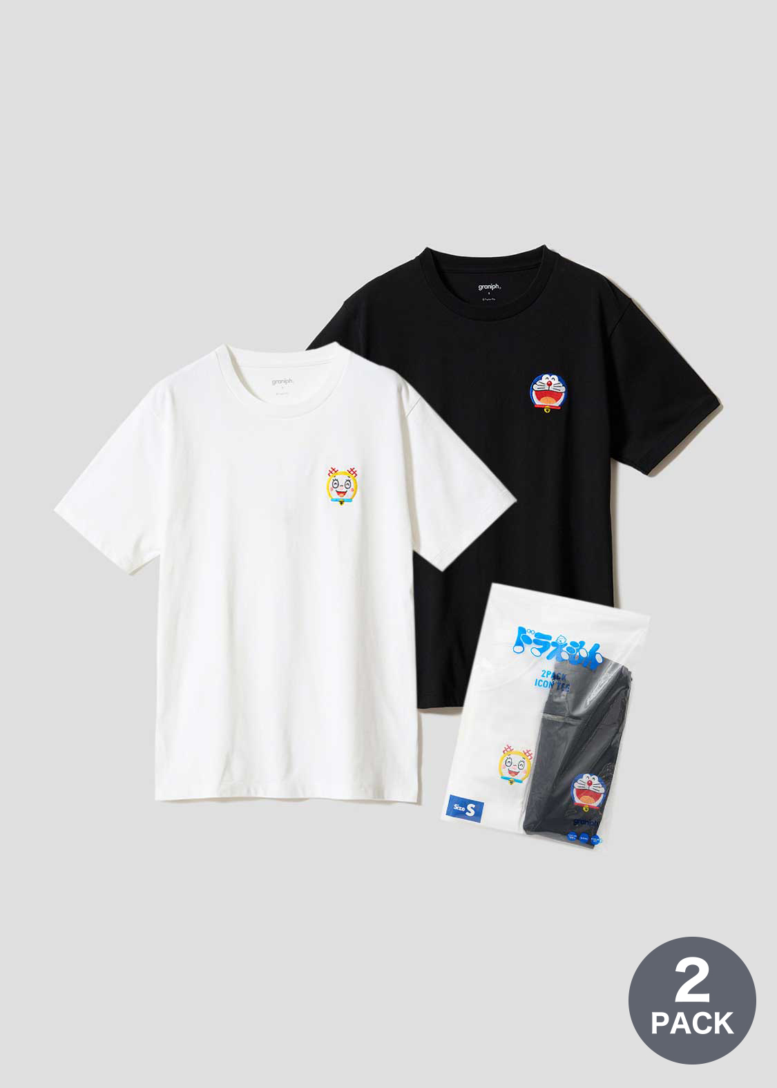 ドラえもん＆ドラミちゃん｜2パックアイコンTシャツ
