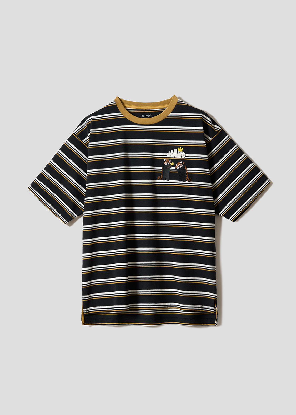 イカクロイヤル｜ボーダービッグシルエットTシャツ