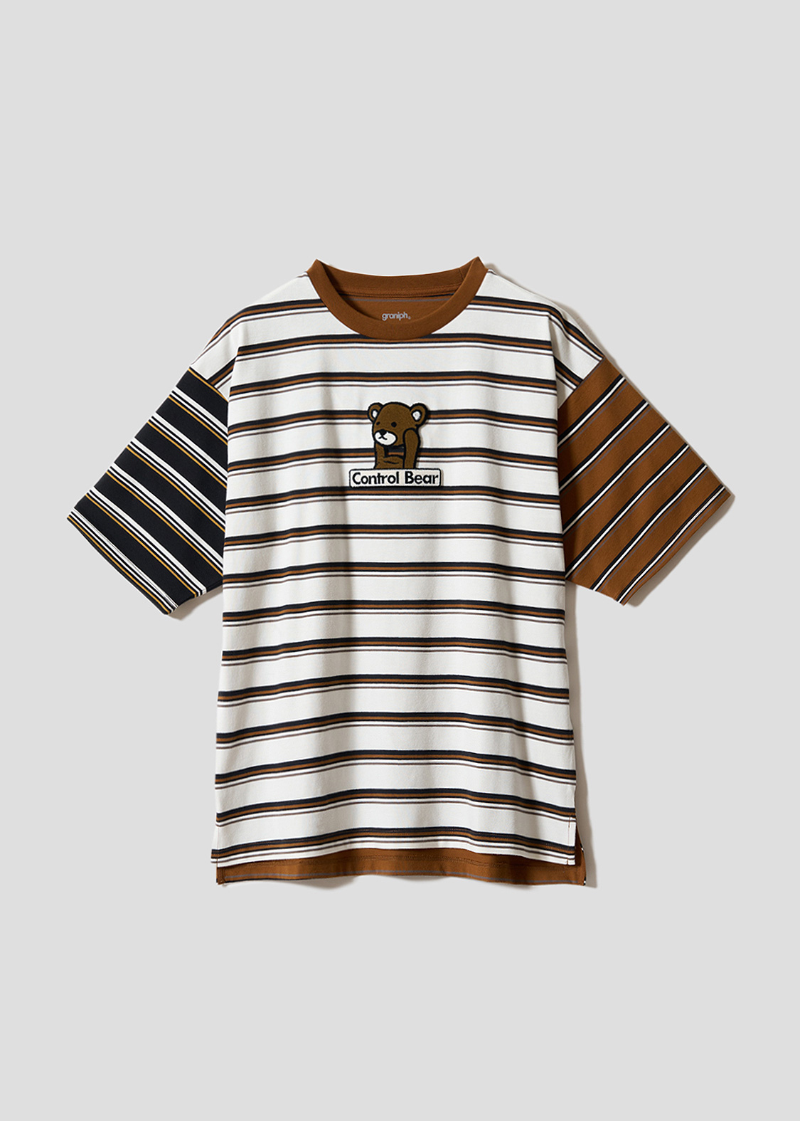 コントロールベア｜ボーダービッグシルエットTシャツ