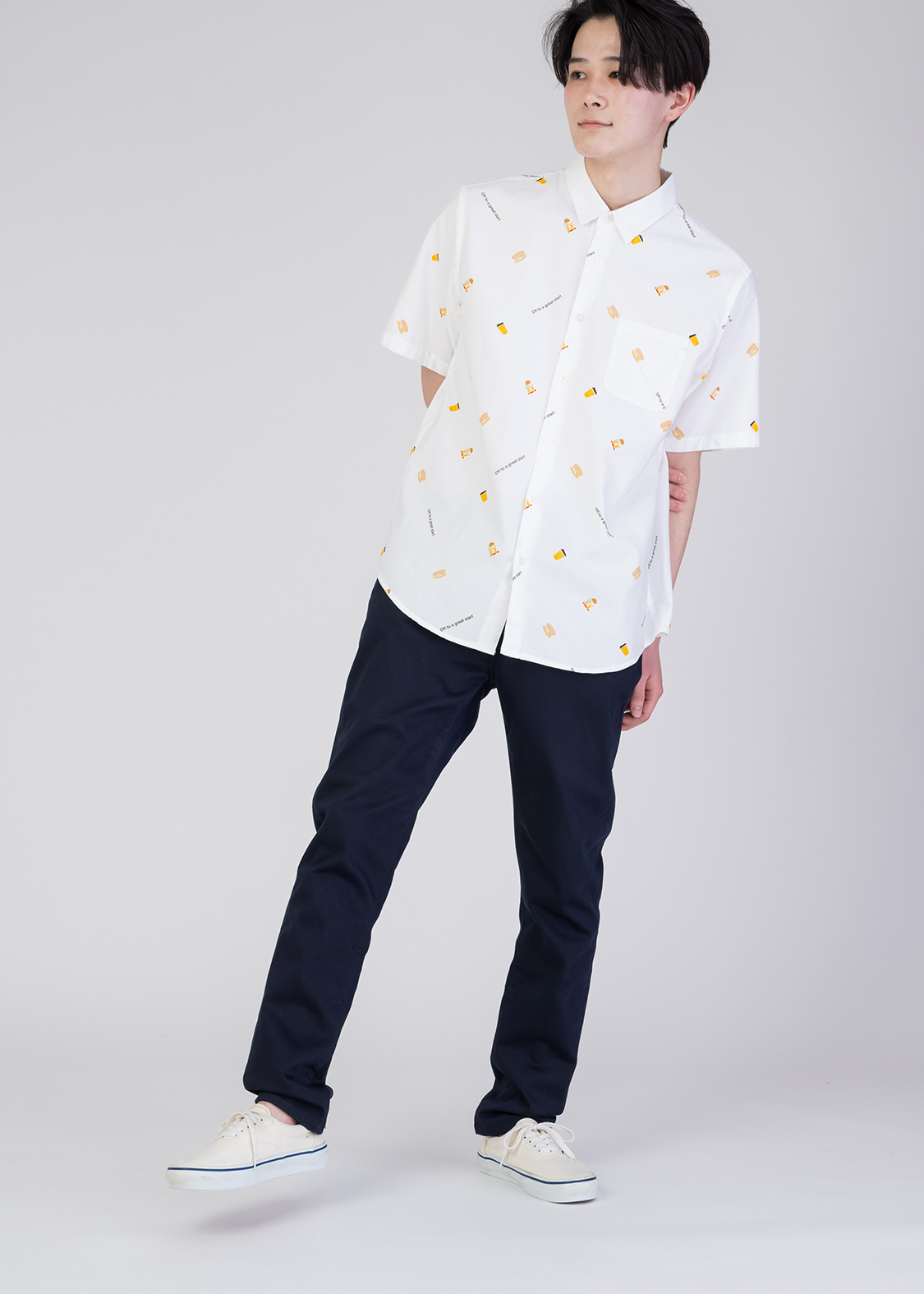 ユニセックス 朝マックパターン マクドナルド コラボ半袖シャツ グラニフ公式オンラインストア