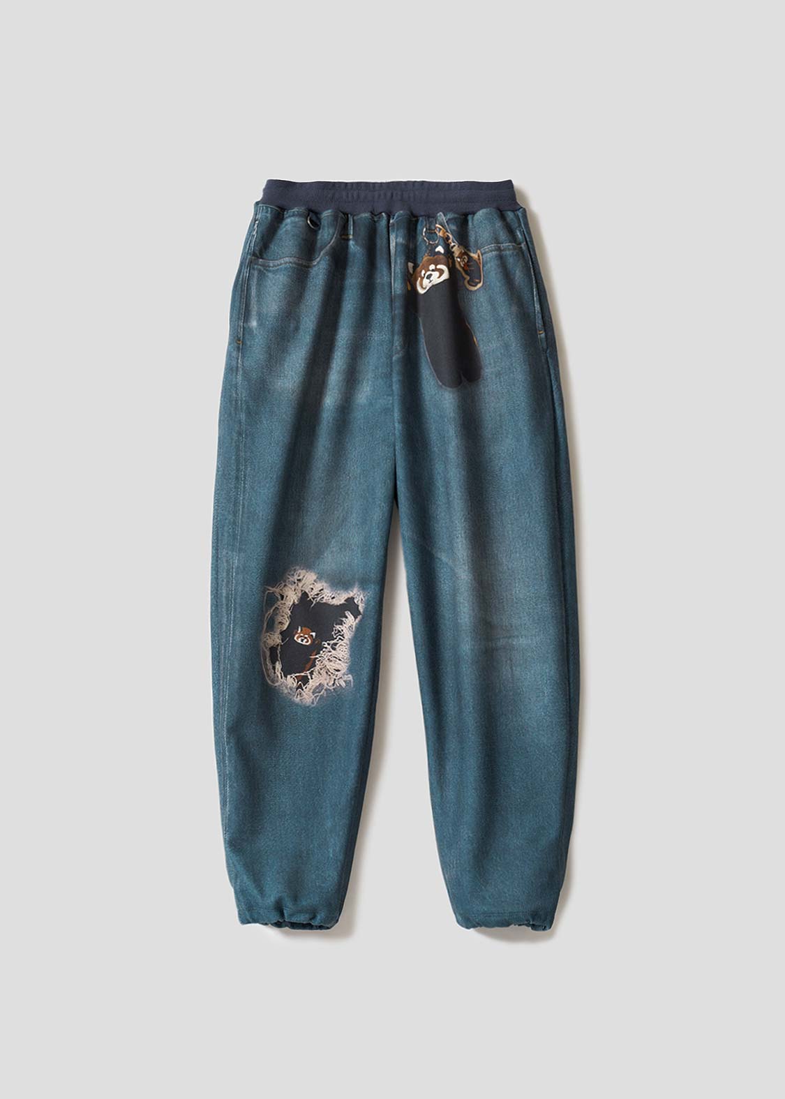 イカク｜フェイクデニムスウェットパンツ
