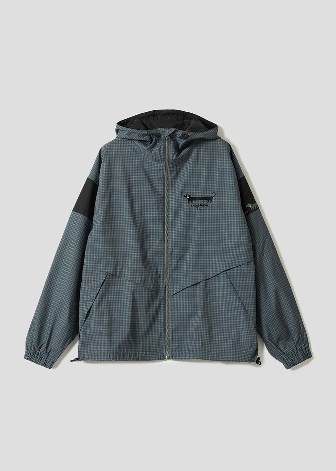 ナガスギルイヌ｜チェックフードブルゾン