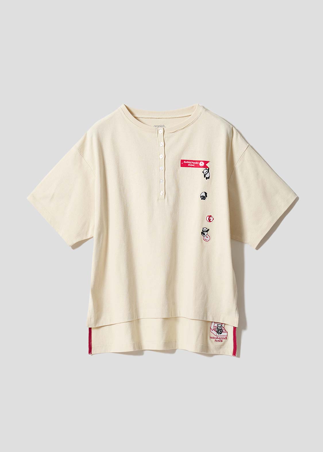 ローリングパンダズドーナツ｜ヘンリーネックTシャツ
