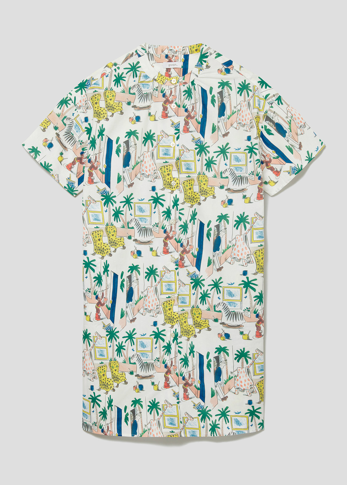 ウィメンズ ドゥードゥルルーム おさるのジョージ コラボシャツワンピース グラニフ公式オンラインストア