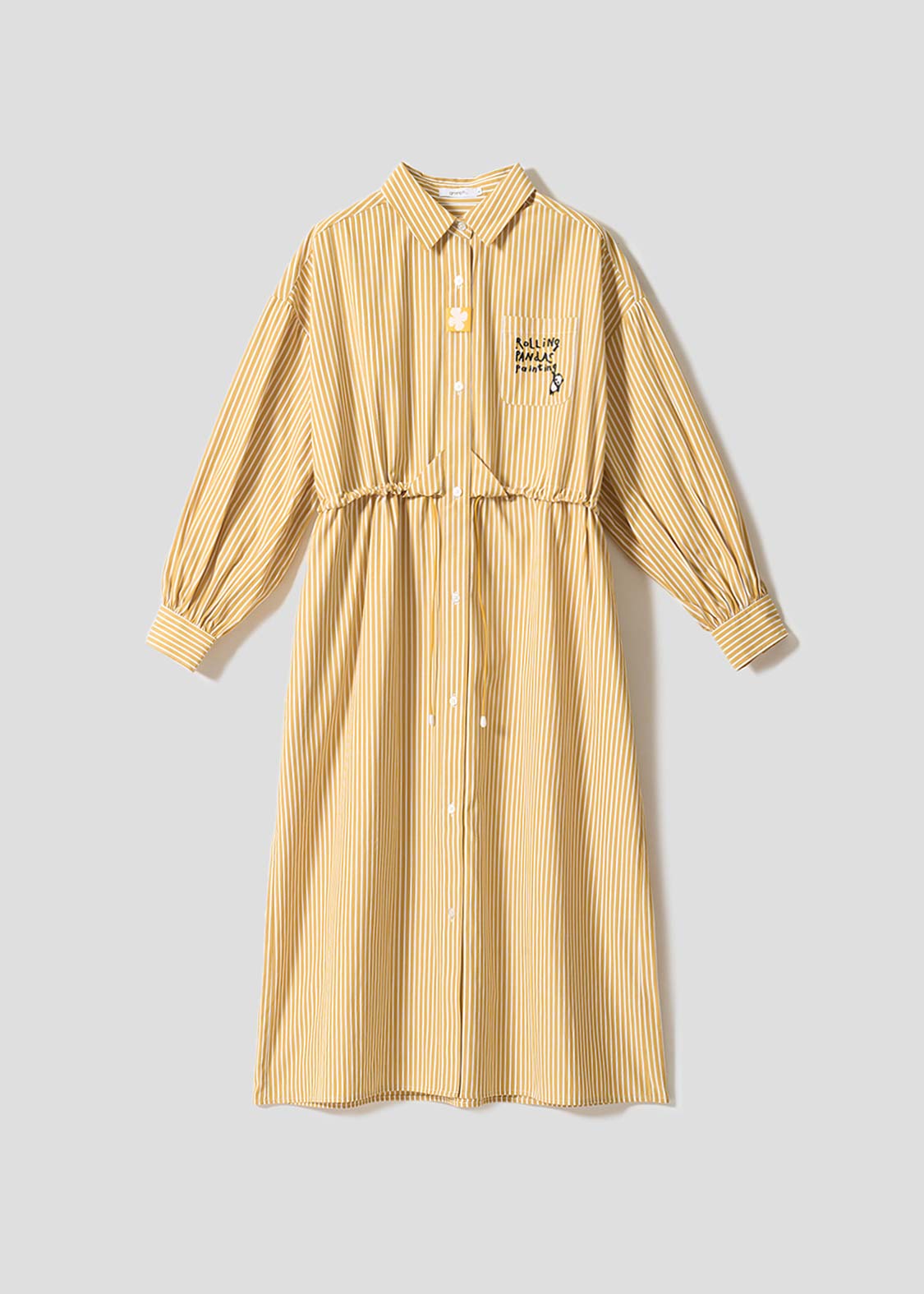 ローリングパンダズペインティング｜ストライプシャツワンピース