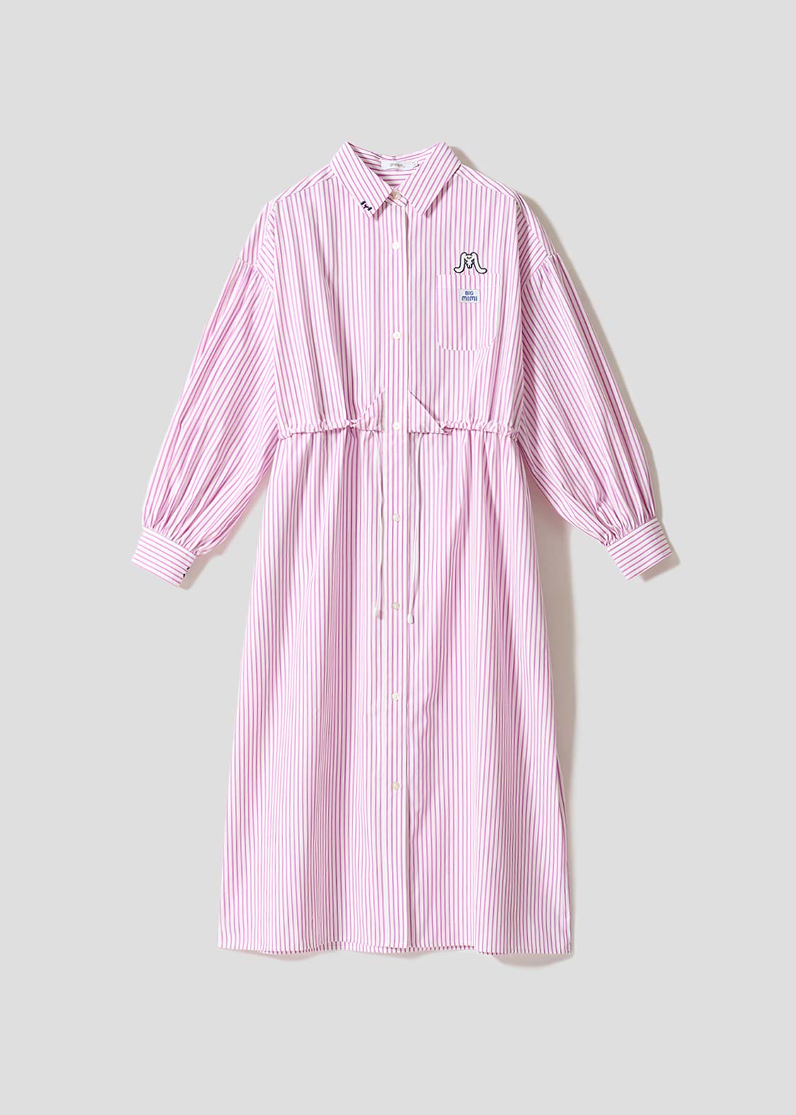 ビッグミミ｜ストライプシャツワンピース