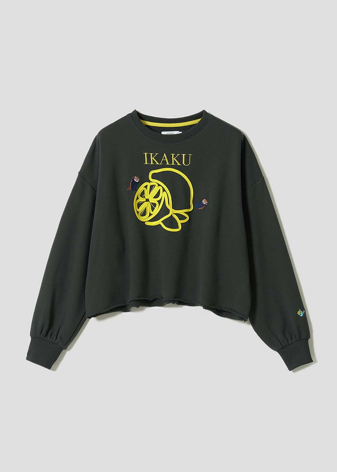 イカクスッパイ｜クロップド裏毛スウェット