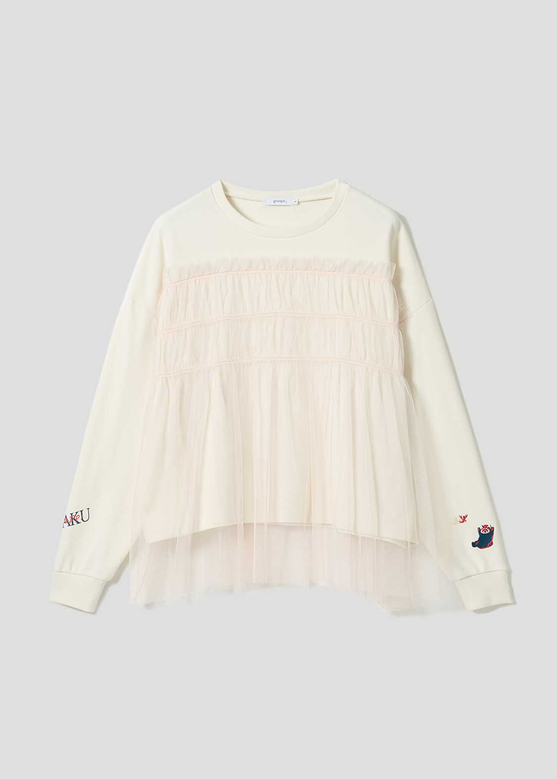 イカクザリガニ｜チュールレイヤード裏毛スウェット