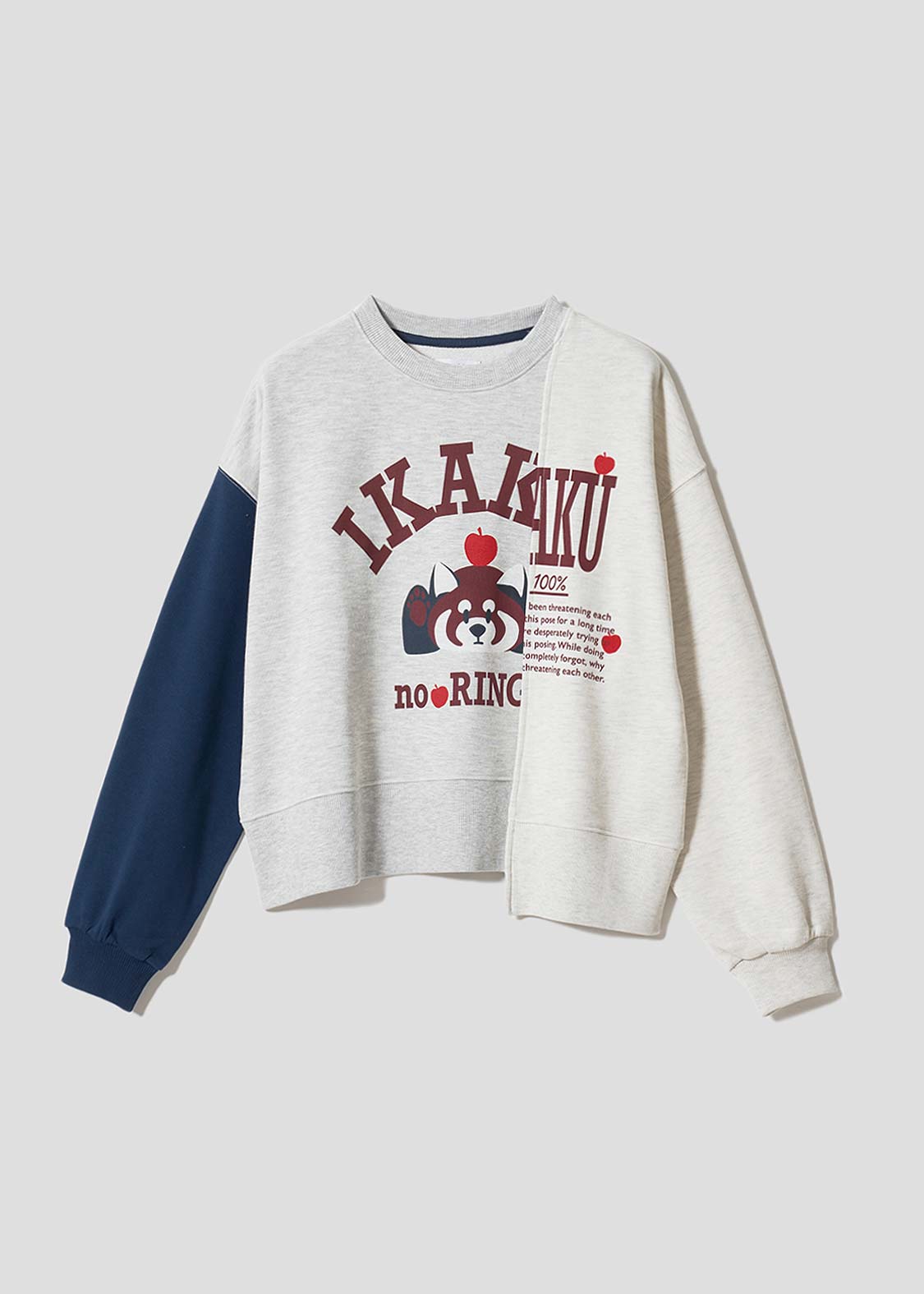 イカクノリンゴ｜裏毛切替スウェット