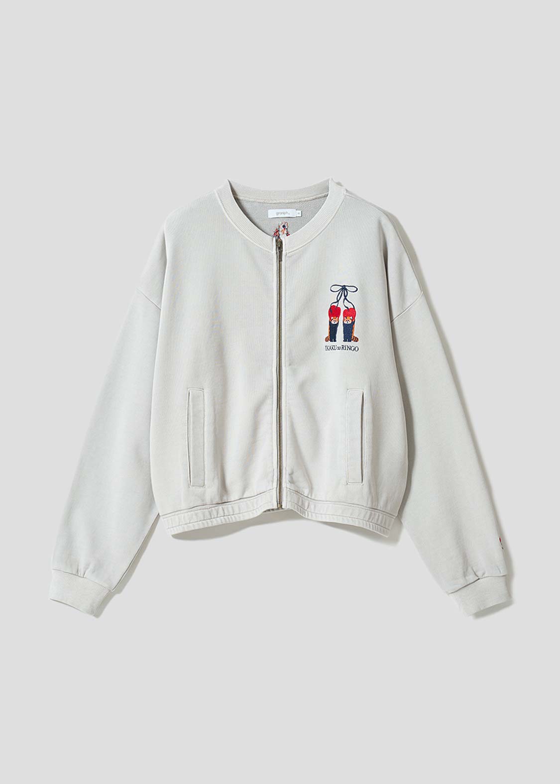 イカクノリンゴ｜裏毛クルーネックカーディガン