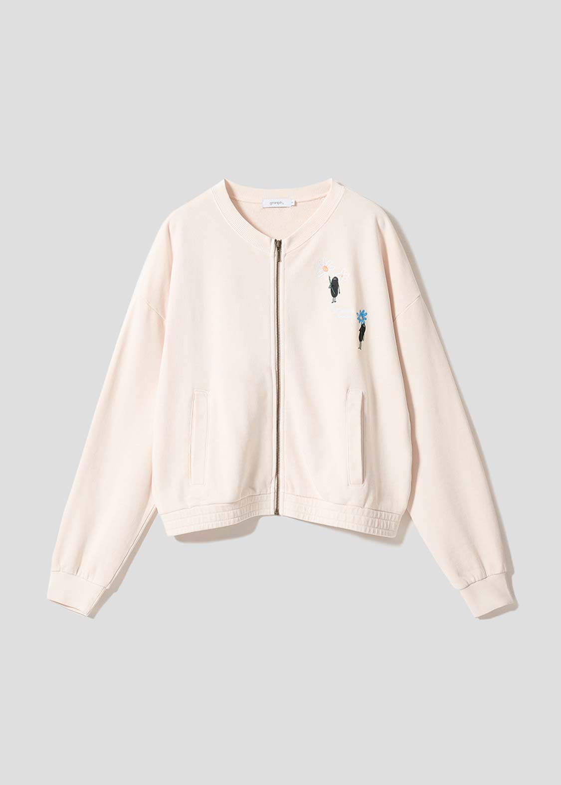 ビューティフルシャドーブルーム｜裏毛クルーネックカーディガン