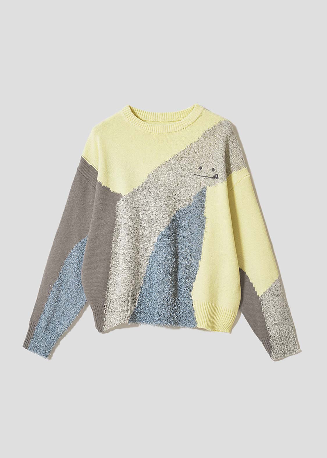 ビューティフルシャドーズーム｜切替クルーネックニット