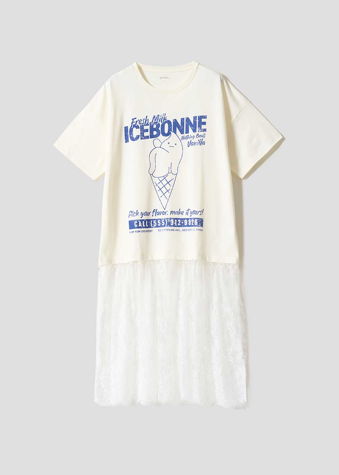 アイスボン｜レースTシャツワンピース