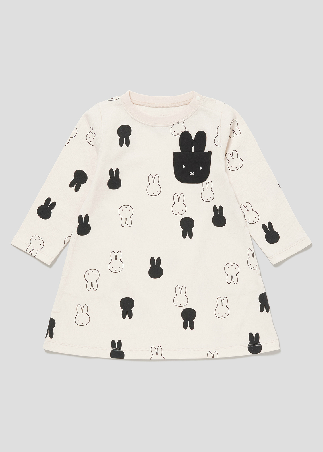ベビー フェイス シルエット パターン ミッフィー コラボベビーワンピース グラニフ公式オンラインストア