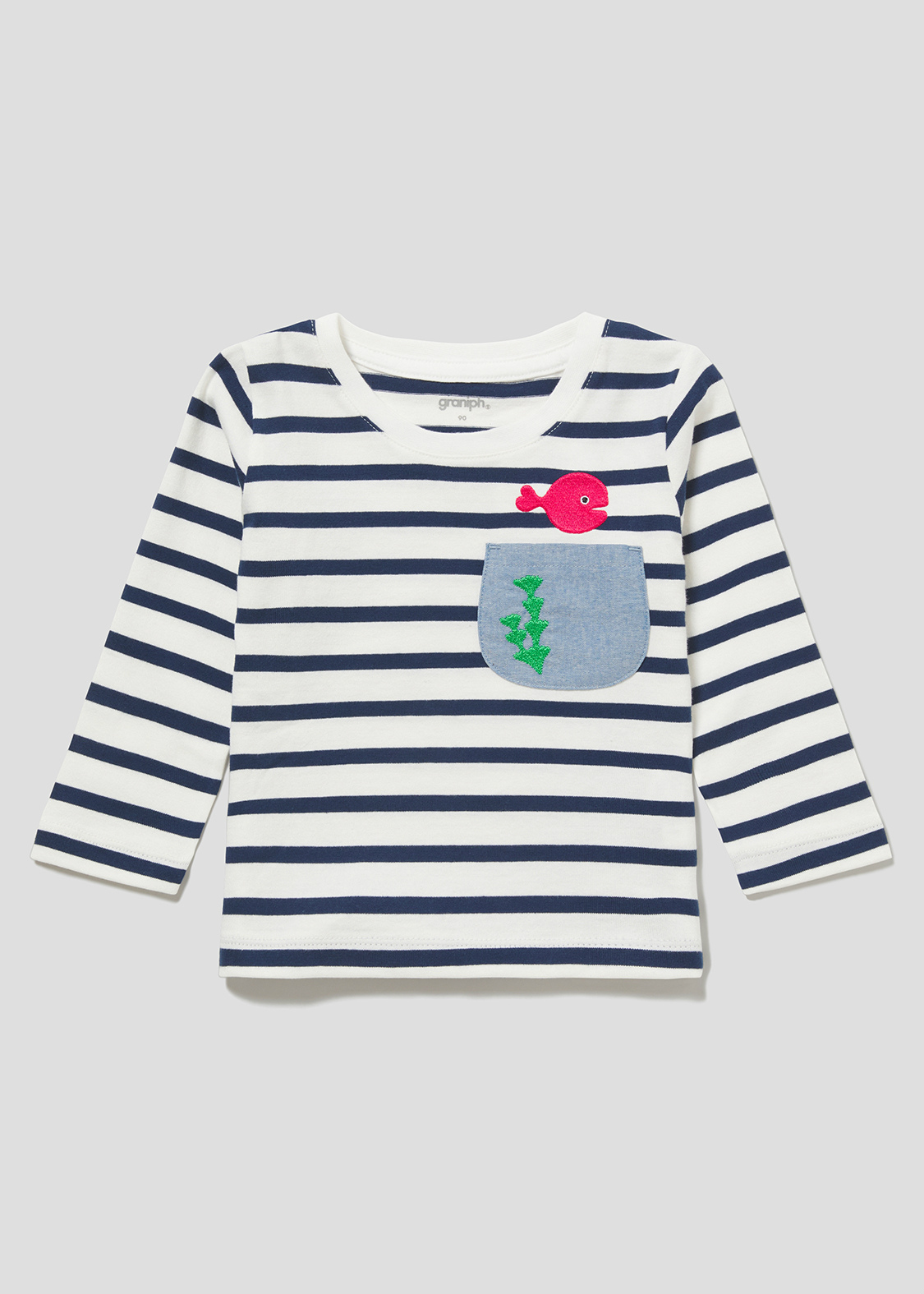 ベビー きんぎょが にげた 金魚鉢 五味太郎 コラボベビー長袖tシャツ グラニフ公式オンラインストア