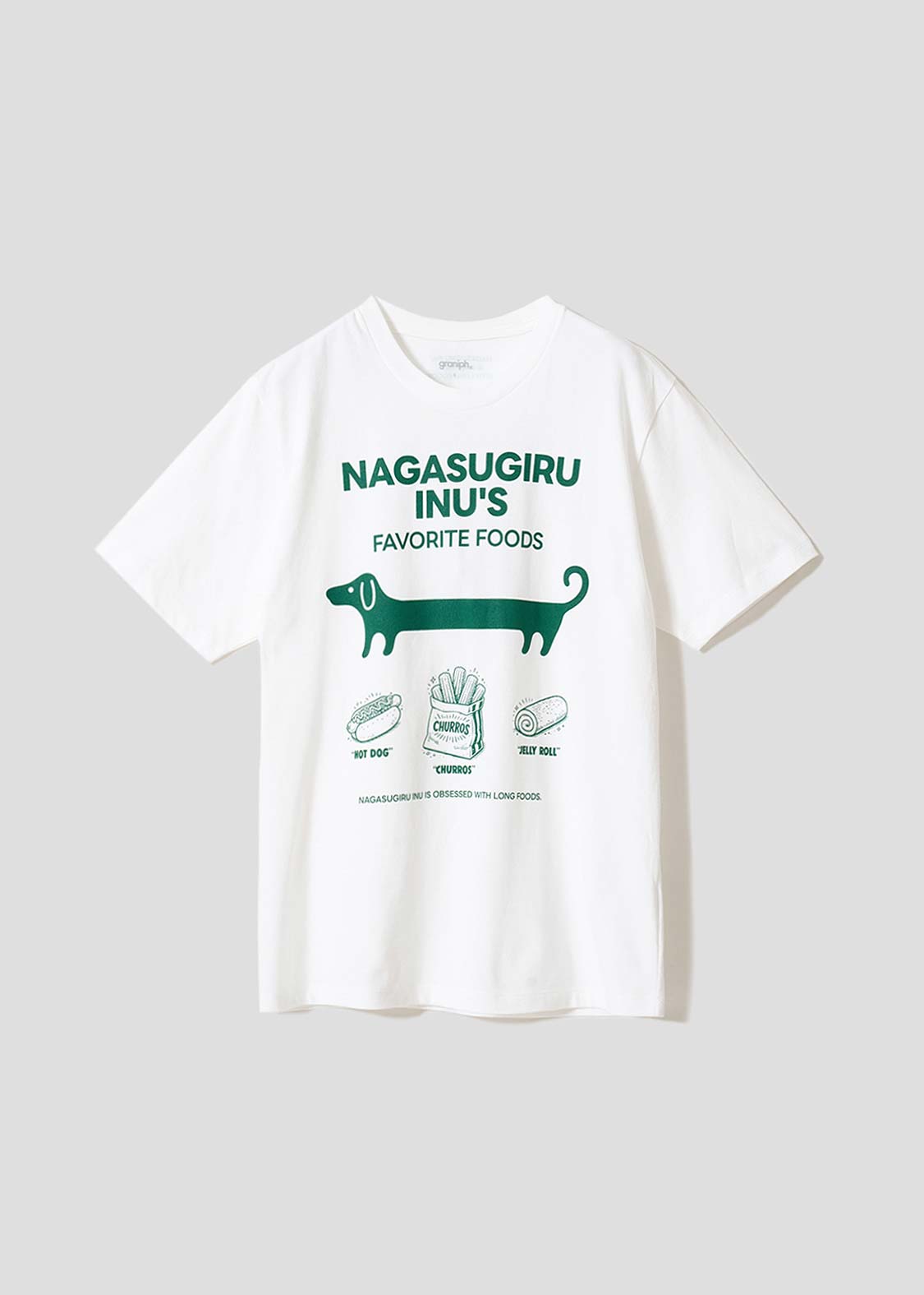 ナガスギルイヌレトロタイポグラフィ｜Tシャツ