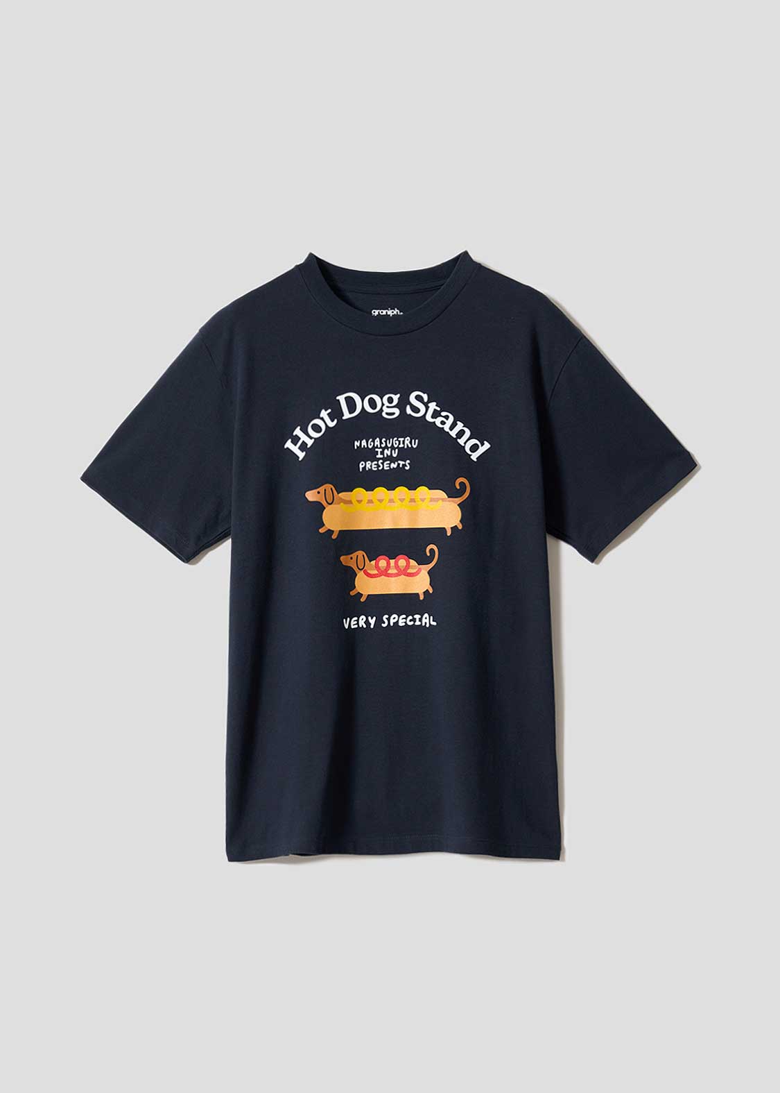 【サル（同封NG）】　りょくみ　パンツ　Tシャツ ナガスギルイヌミーツホットドッグ｜Tシャツ｜ユニセックス｜グラニフ