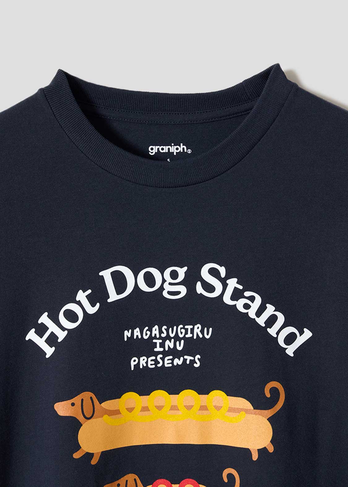 ナガスギルイヌミーツホットドッグ｜Tシャツ｜ユニセックス｜グラニフ