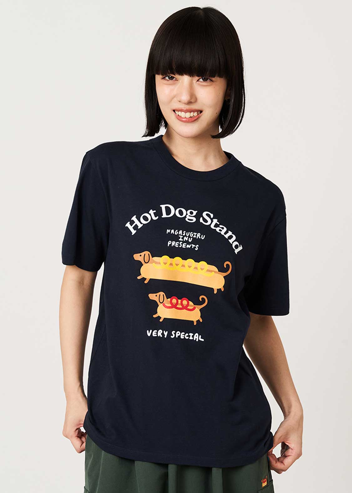 ナガスギルイヌミーツホットドッグ｜Tシャツ｜ユニセックス｜グラニフ