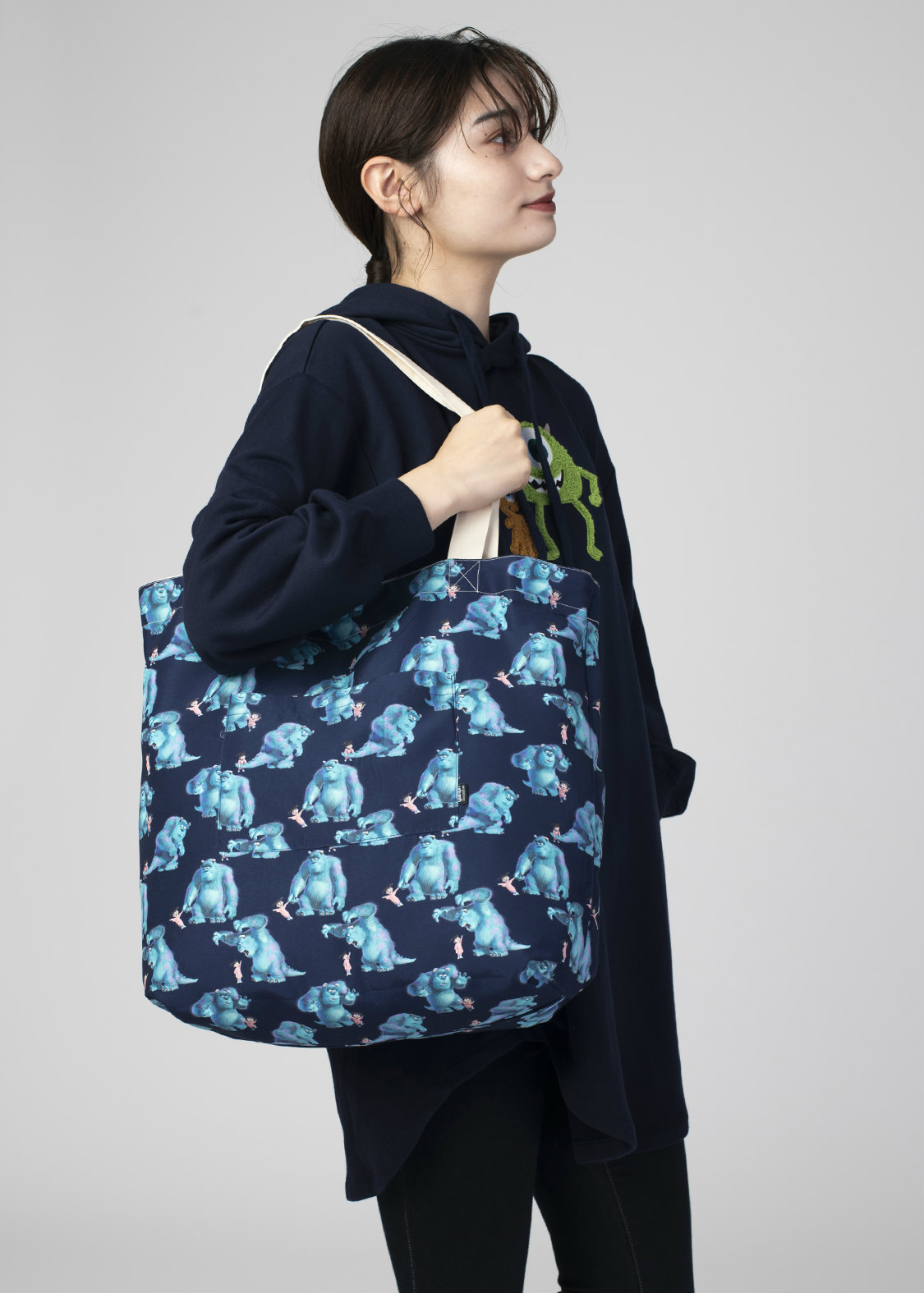 ユニセックス サリー ブーパターン モンスターズ リバーシブルトートバッグ グラニフ公式オンラインストア