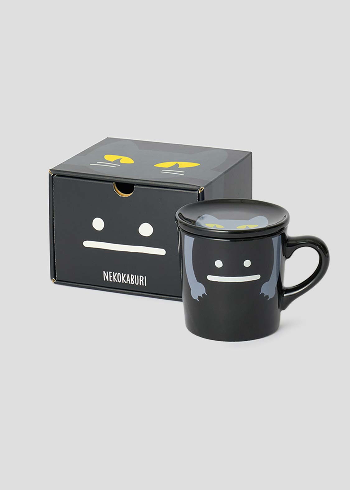ネコカブリビューティフルシャドー｜ボックス入り蓋付きマグカップ