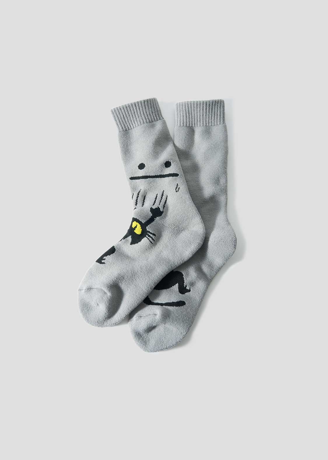 ネコカブリビューティフルシャドー｜ジャカードルームソックス｜ユニ